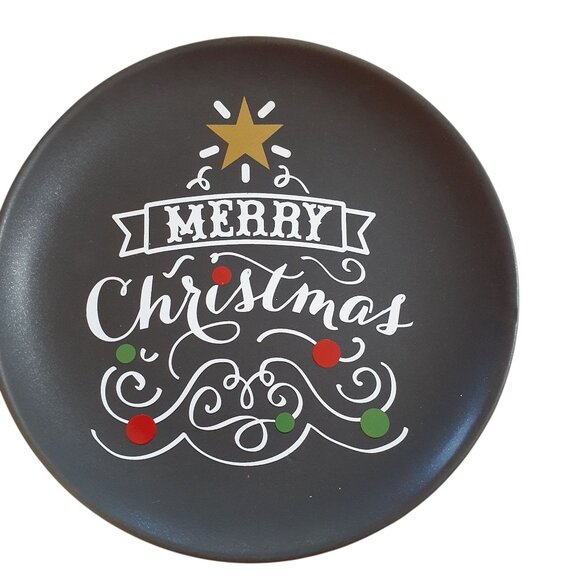 Lot of 4 Clay Art Christmas 6" Plates Holiday Dinnerware Serving Dessert Cookie - Picture 5 of 7